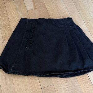 Classic Black Girls Denim Mini Skort